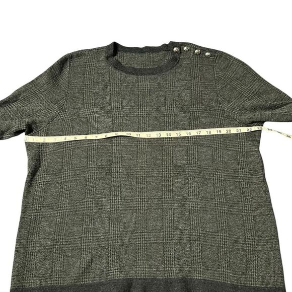 Lauren Ralph Lauren Plaid Size 100% Wool Multi Gray Sweater - Picture 5 of 9